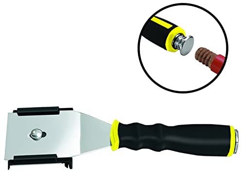 ALLWAY F42X Extendable Push/Pull Scraper with 4-Edge Blade, 2-1/2” | Soft-Grip Handle, 2 Edges for Fine Scraping, 2 Edges for Rough Scraping