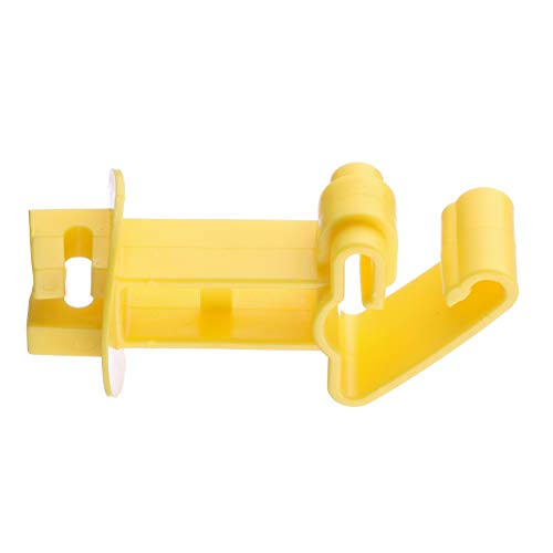 25-Pack Electric Fence T-Post Insulators, Snap-On Extended | Extended Offset · UV-Resistant · Fits T-Posts · For Wire & Polywire - color: Yellow
