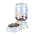 Flexzion Gravity Pet Feeder, Dog and Cat Food Dispenser, 1-Gallon Capacity | Self-Replenishing Dry Food Station with Non-Skid Feet and a Carry Handle; Holds Approximately 4-6 Lb Of Kibble - color: Feeder, size: 4-6 lb Feeder (1 Gallon)