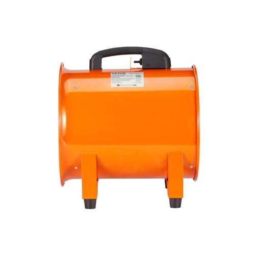 VEVOR Air Mover Blower Fan 8 Inch, 1070CFM 195W with 16.4ft Flexible Duct, Industrial Portable Ventilator Blower/Exhaust - size: 8in-16ft