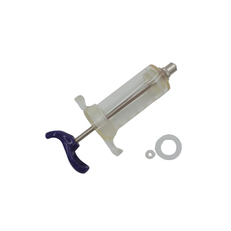 Reusable Veterinary Syringe Without Dose Nut – (30cc) - For Livestock Use | Durable Plastic Barrel | Luer-Lock & Luer-Slip Compatible | Equine, and Veterinary Use | Available in 10cc, 20cc, 30cc, 50cc - size: 30cc