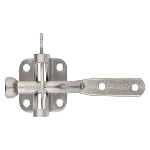 National Hardware Automatic Gate Latch with 4 in Bar, Stainless Steel | Latches on Its Own As the Gate Swings Shut; Rust-Free Build for Metal and Wood Gates, Left or Right Hand - size: 1 Count (Pack of 1)
