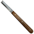Farrier Tool - Japanese Stainless Steel Double Edge Sharp Hoof Knife - Smooth Wooden Handle Made of Premium Materials