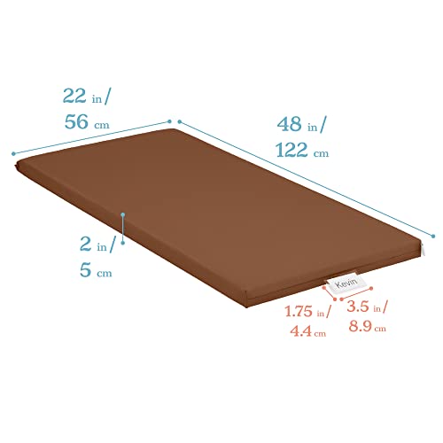 ECR4Kids SoftZone Rainbow Rest Mat, 2in, Sleeping Pad, Earthtone, 5-Piece | Soft foam with polyurethane cover, GREENGUARD Gold Certified, 2-6 years, fully assembled, non-slip base, daycare or classroom - color: Earthtone