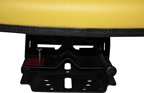 TRAC SEATS YELLOW WAFFLE STYLE UNIVERSAL TRACTOR SUSPENSION SEAT WITH TILT FITS JOHN DEERE 2140 2150 2155 2240 2255 5310 5400 6110