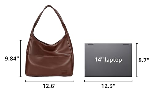 Women Tote Handbags Chic Vegan Leather Tote Bag Purse Stylish Casual Trendy Large Soft Shoulder Bag - color: Coffee
