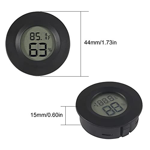 2PCS Mini Hygrometer Thermometer Electronic Digital Humidity Meter Gauge Monitor LCD Display Indoor Temperature Sensor with Fahrenheit Celsius