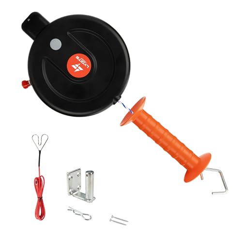 Electric Fence Gate Handle, Built in Diameter 6mm Electric Rope, Length 10M | Retractable, Enter and Exit Without Power Interruption, Uv Resistant, Highly Insulated, Easy To Install, 180° Installation