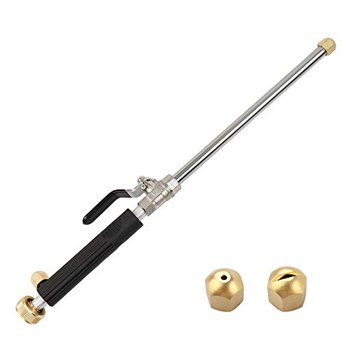 High Pressure Power Washer wand, Hydro Jet Water Hose Nozzle,Watering Sprayer Cleaning Tool, Wand Lance for Gutter Patio Car Pet Window Glass Black | Cleaning Tool Wand Lance for Gutter Patio Car Pet Window Glass - color: Black