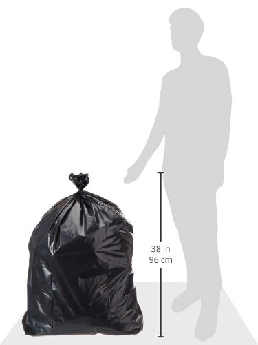 AmazonCommercial Construction Contractor Bag, Puncture Resistant, 42 Gallon, 3 Mil, 50 Count (Pack of 2)