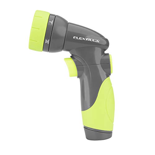 Flexzilla 6-Pattern Adjustable Garden Hose Nozzle Sprayer with Easy to Use on/off toggle & Durable Design - color: Chartreuse, style: 6-Pattern Toggle Switch