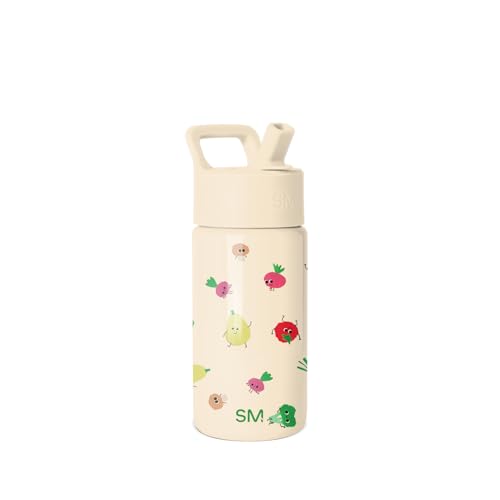 Simple Modern Kids Water Bottle & Toddler Cup | 14oz | Veggies | Insulated Stainless Steel Toddler Water Bottle, Kids Tumbler with Straw | Spill Proof for School, Girls, Boys | Veggie Garden - color: -Veggie Garden, size: 14 Ounces