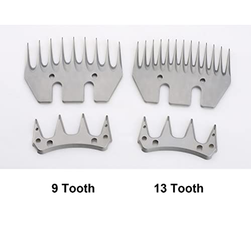 13 Tooth Sheep Shears Replacement Blades PRO Universal Blade for All Major Brands Oster GDJOB TAKEKIT BEETRO Dragro Lister Heiniger Sheep Clippers for Sheep Alpacas Goats (13 Tooth Silver) - color: 13 Tooth Silver