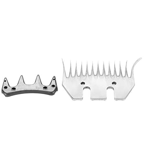 Stainless Steel Sheep Clippers Blade High Hardness Replacement Shearing Cutter for Sheep Goat Animal Grooming with 9T 13T Straight Curved Blade Options (13-Tooth Curved (+ Swing)) - size: 13-tooth curved blade (+ swing blade)