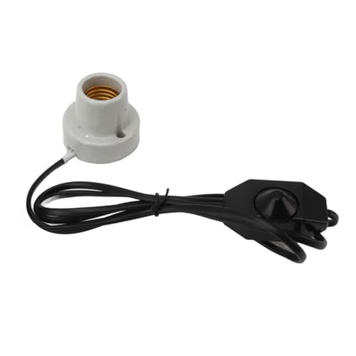 Gonetre Reptile Ceramic Heat Lamp Holder Professional E27 Socket Reptile Heat Light Fixture Holder for Lizard Tortoise Premium Ceramic Material Long Service Life (US Plug 120V)