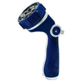 HugeDawn Garden Hose Nozzle with 7 Spray Patterns, Heavy Duty Metal Sprayer 30% Greater Water Flow for Watering, Car Wash, Outdoor Cleaning (Blue) - color: Blue