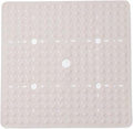 ENKOSI Square Shower Mat 27x27 inch - Anti Slip Bathroom Shower Stall Mats for Smooth Shower Floors - Square Bath Mat with Strong Secure Suction Cups and Drain Holes in Middle (Pearl White 27x27) - color: Pearl White