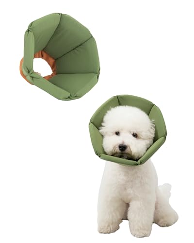 Lightweight Cat Cone Collar, Waterproof Soft Recovery E-Collar for Cats & Small Dogs, Adjustable Protective Elizabethan Collar to Prevent Licking & Biting, Easy-Clean Quick-Dry Design, Green XL Size - color: Green, size: X-Large