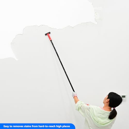 EHDIS Long Handle 4 Inch Razor Blade Scraper Tool Adjustable 16‘’-58‘’ Tile Paint Floor Scraper for Wood,Window Glass Wallpaper Remover,Painting Stripping, Adhesive Removal
