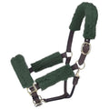 Tough1 Fleece Halter Set - Horse - color: Hunter Green