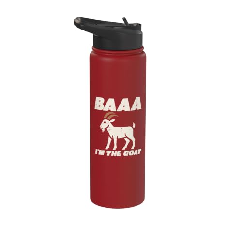 Halloween Baaa Im The Goat Funny Costume Men Women Kids Stainless Steel Insulated Water Bottle - color: Red