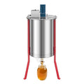 VEVOR Electric Honey Extractor, 6 Frame Honey Extractor with Transparent Lid, 140W Stainless Steel Honeycomb Drum Spinner, Height Adjustable, Honeycomb Extraction Equipment for Beekeeping - style: 6 Frame