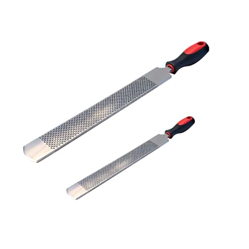 18 Inch Hoof Rasp & 14 Inch Farrier Rasp File with Rubber Handle, 2 Pack Rasp File, 18 and 14 Inch, Strong Carbon Steel Farrier File Tool, Suitable for Horse/Goat/Cow/Donkey/Animal Hooves