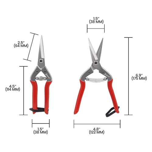 Zenport H300S Harvest Shear, Long Straight Stainless Steel Blade
