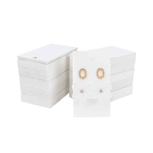 800 Pack Earring Cards - Earring Display Cards - Custom Earring Cards For Earring Display - Hanging Earrings - 2 x 3.5 Inches - White (Pack of 800) - color: 800 PACK
