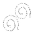 PATIKIL Gate Chain Lock, (31.5Inch, Silver) (2Pcs)304 Stainless Steel Hanging Chain Lock for Stall Barn/Cabinet/Fence/Hammock/Pet Cages - size: 31.5Inch