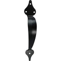 Black 10" Decorative Wood Gate Pull Handle. Sturdy Contemporary Styled Galvanized Marine Powder Coated Steel for Long Product Life