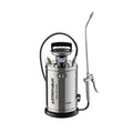 1.5 Gallon Stainless Steel Pump Sprayer with 20" All-Steel Wand & 4FT Reinforced Hose for Lawn Care, Weed Treatment & Pest Control, Includes Viton & EPDM Seals, Gloves - size: 1.5G/6L