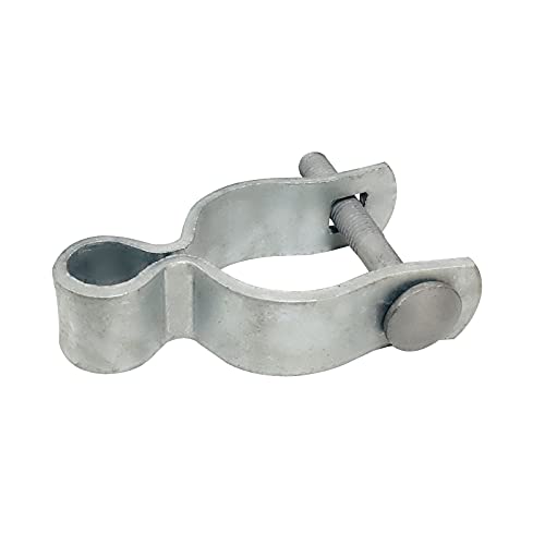 2 Pack Chain Link Fence Gate Post Hinge for 1-5/8" Outside Diameter Post/Pipe, Pressed Steel Galvanized Chain Link Gate Female Hinge - Nut/Bolt Included - size: 1-5/8 Inch