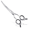 HASHIMOTO Curved Dog Grooming Scissors, 6.5 inch, Designed for Large Hands | 30 Degree of Curved Blade, Large Finger Holes, Sharp, 440C Stainless Steel - size: 6.5", style: Curved (Large Finger)