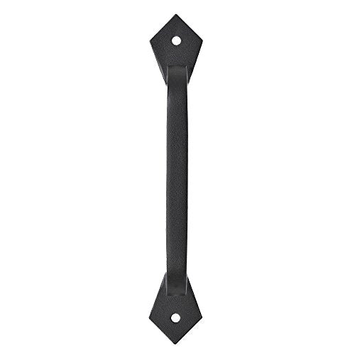 9" Square Door Pull Handle in Black - Solid Cast Iron - size: 9 inch 1 Pack