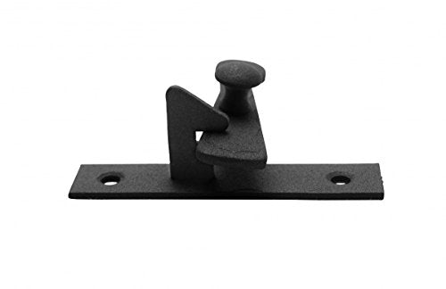 Renovators Supply Manufacturing Black Wrought Iron Offset Cabinet Catch 2.5 in Wide 0.375 in Offset with Hardware - color: Wrought Iron Offset, size: Pack of 1