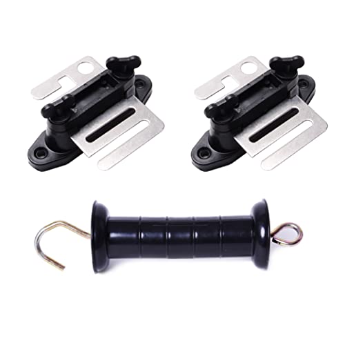 KuGuo Electric Fence Gate Kit, 5 Piece Hardware Set for Livestock Fence | Complete DS kit includes matched gate components for quick installation on farm, horse and cattle electric fence systems