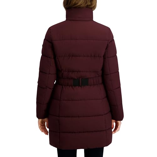 Nautica Women's Maxi Puffer - color: Chianti, size: Large