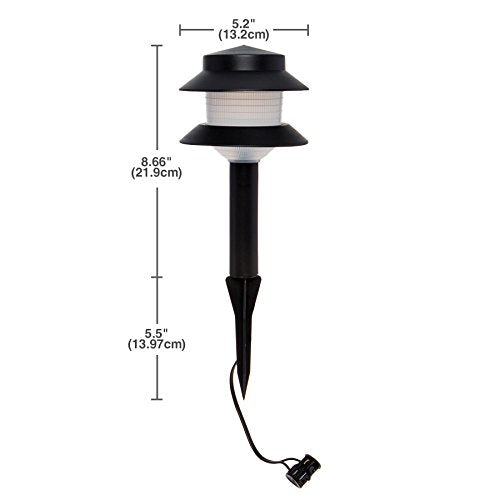 Paradise Plastic Path Stake Light (Black, 4 Pack) - size: 4 Pack