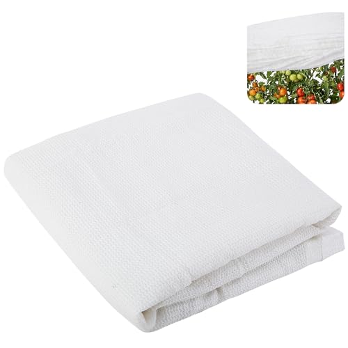 9.9 x 6.6 Ft Plant Sun Shade Cloth, 60% Shading White Sun Protection Net | Tear Resistant Garden Sunshade Cloth Cover with Reinforced Grommets for Protecting Plants from Direct Sunlight - color: 2x3m