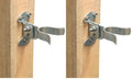 1-3/8" Flat Back Wall Mount Fork Gate Latch - Gate Latch Hardware with Screws or Lag Bolt for Gate Frames, Easily Mounts to Wooden Gate Post or Wall (Pack of 2) - size: 1-3/8" (Pack of 2)