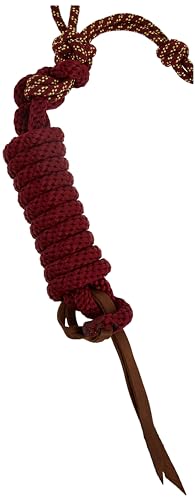 Weaver Leather Diamond Braid Rope Halter and Lead Sangria/Gold, Average Horse