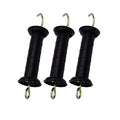 3 Pcs Plastic Electric Fence Gate Handle Insulators, Black | Gate Handle with Spring