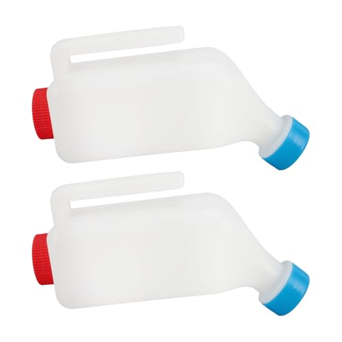 Calves Nurser Bottles Hanging Cow Lamb Milk Feeding Bottle with Caps Snap On Handles