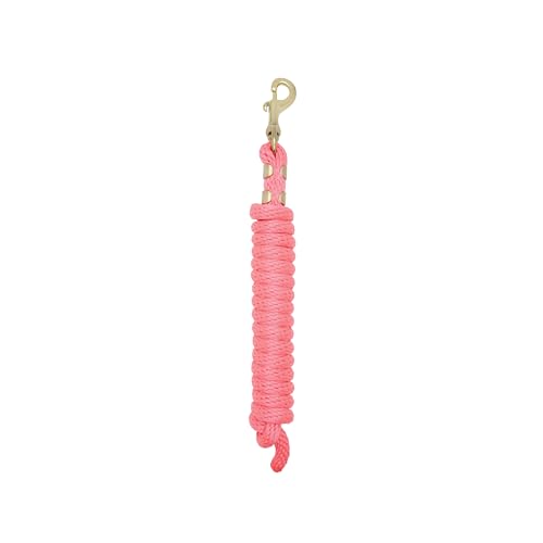 Weaver Equine Performance Lead Rope, Lime Zest, 8' Horse Value Rope with Brass Plated 225 Snap, Soft Comfort Grip, Barn Horse Tack for Daily Use - color: Diva Pink