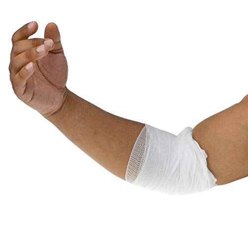 Dealmed Stretch Gauze Bandages 4 in - Non-Sterile Latex Free - 96 Rolls | Polyester Fabric, Self-Adhering, Nonstick Mesh, 4.1 yd Length, Conforming Wrap, For Arms And Legs, White, Case Pack - size: 4 Inch (Case), style: Non-Sterile
