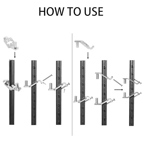T-Post Gate Hinge Pins,Heavy Duty Gate Hanger on Metal T Post,Steel Gate Hinges for Chain Link Fence Gate,Farm,Garden & Backyard