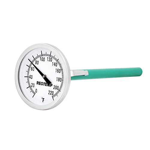 Reotemp Large Dial Easy Read Pocket Thermometer, 2" Dial, 5" Stem, Waterproof (0 to 220 Fahrenheit) - size: 0 to 220 Fahrenheit