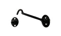 Heavier Duty Brass Door Hook Latch & Eye, 4", Matte Black, Made in Taiwan, 1 Pack - color: Matte Black, size: 1 Pack (4")