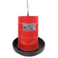30 lb Poultry Feeder with Adjustable Flow Control, Anti-Scratch Lip to Reduce Waste, Metal Hanging Rod - Large Capacity Chicken Feeder for Backyard Flocks, Weather-Resistant
